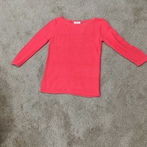 3/4 sleeve multi pattern texture cre neck